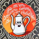 Sticker rond "Théière"