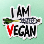 Sticker "I am vegan"